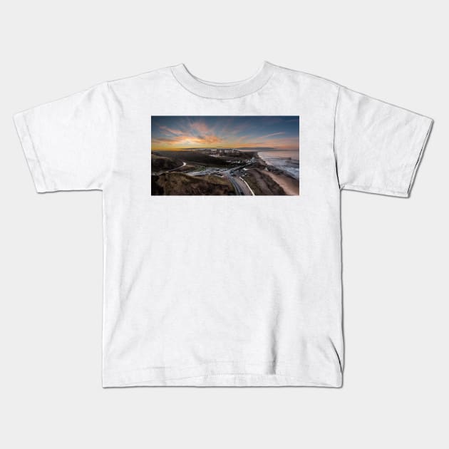 Saltburn Sunset Kids T-Shirt by davehudspeth